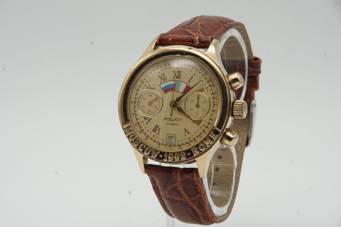 Poljot Moskau- Rom 1992 Chronograph Handaufz. 3133 Vintage