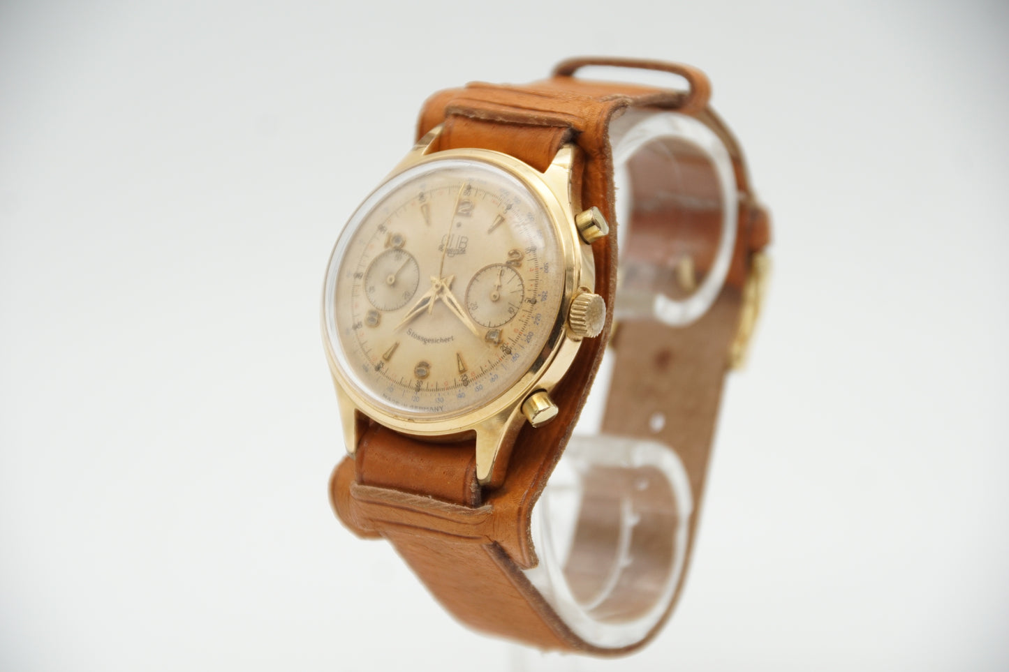 GUB-Glashütte Herrenarmbanduhr Chronograph Urofa Kaliber 64