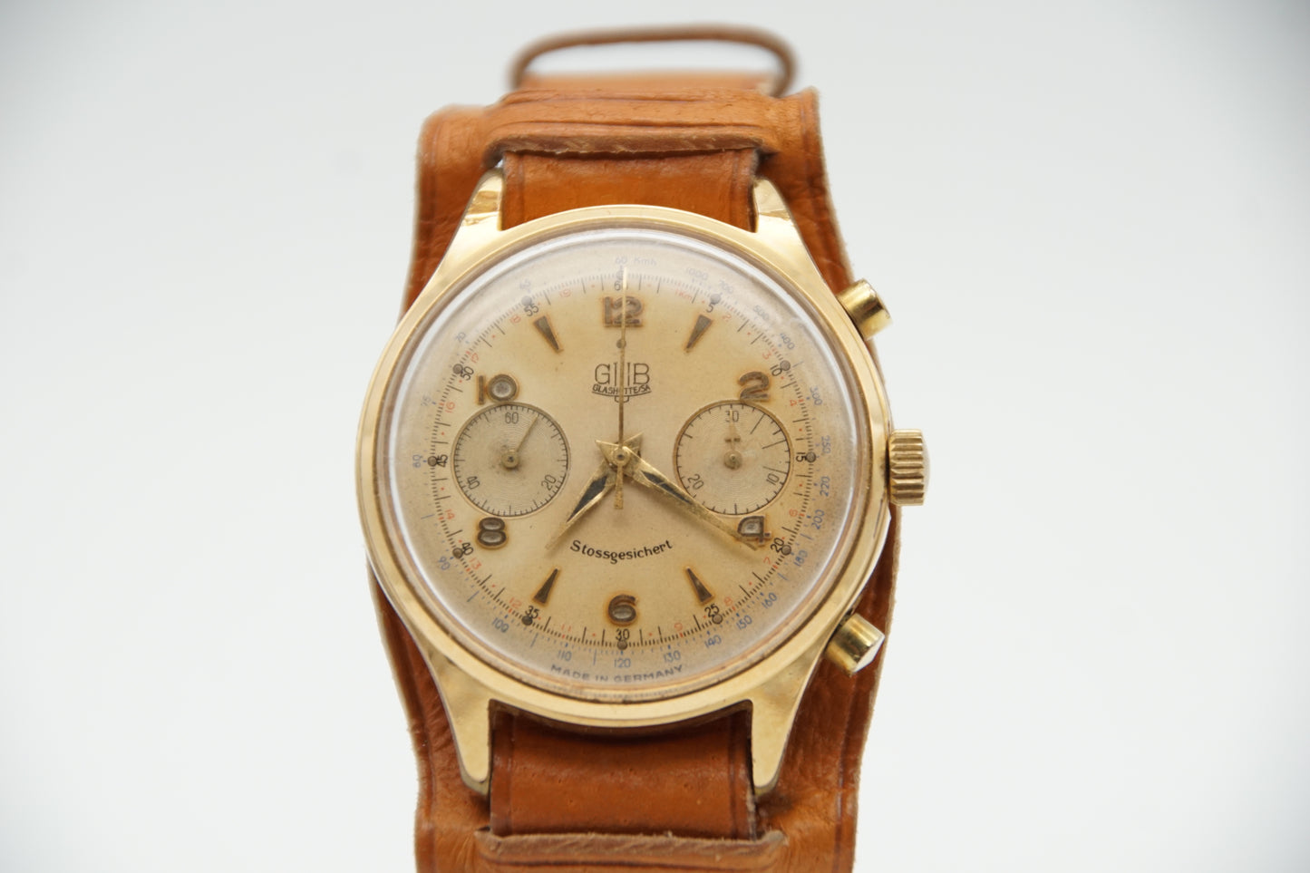 GUB-Glashütte Herrenarmbanduhr Chronograph Urofa Kaliber 64