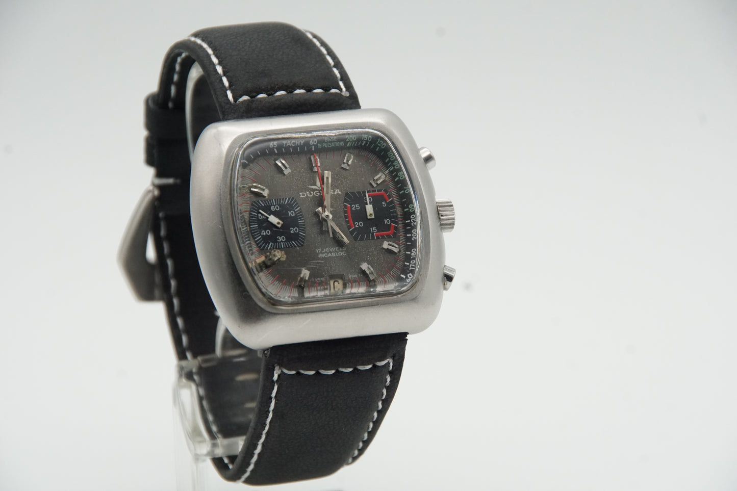 Vintage DUGENA Monaco STEEL CHRONO 1969 VALJOUX Cal.7734