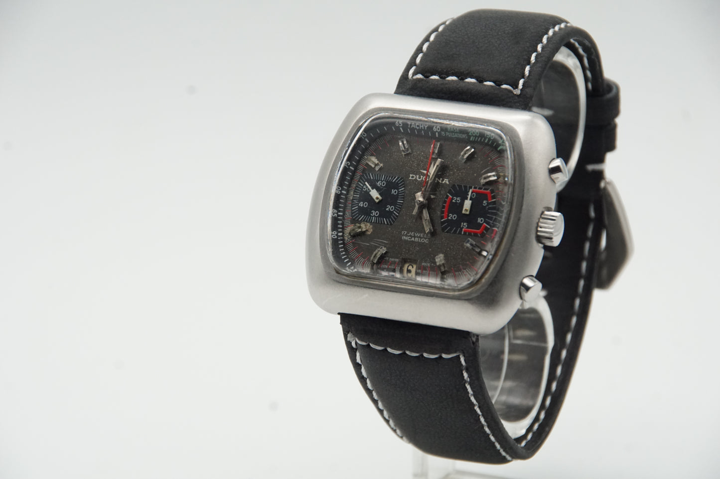 Vintage DUGENA Monaco STEEL CHRONO 1969 VALJOUX Cal.7734