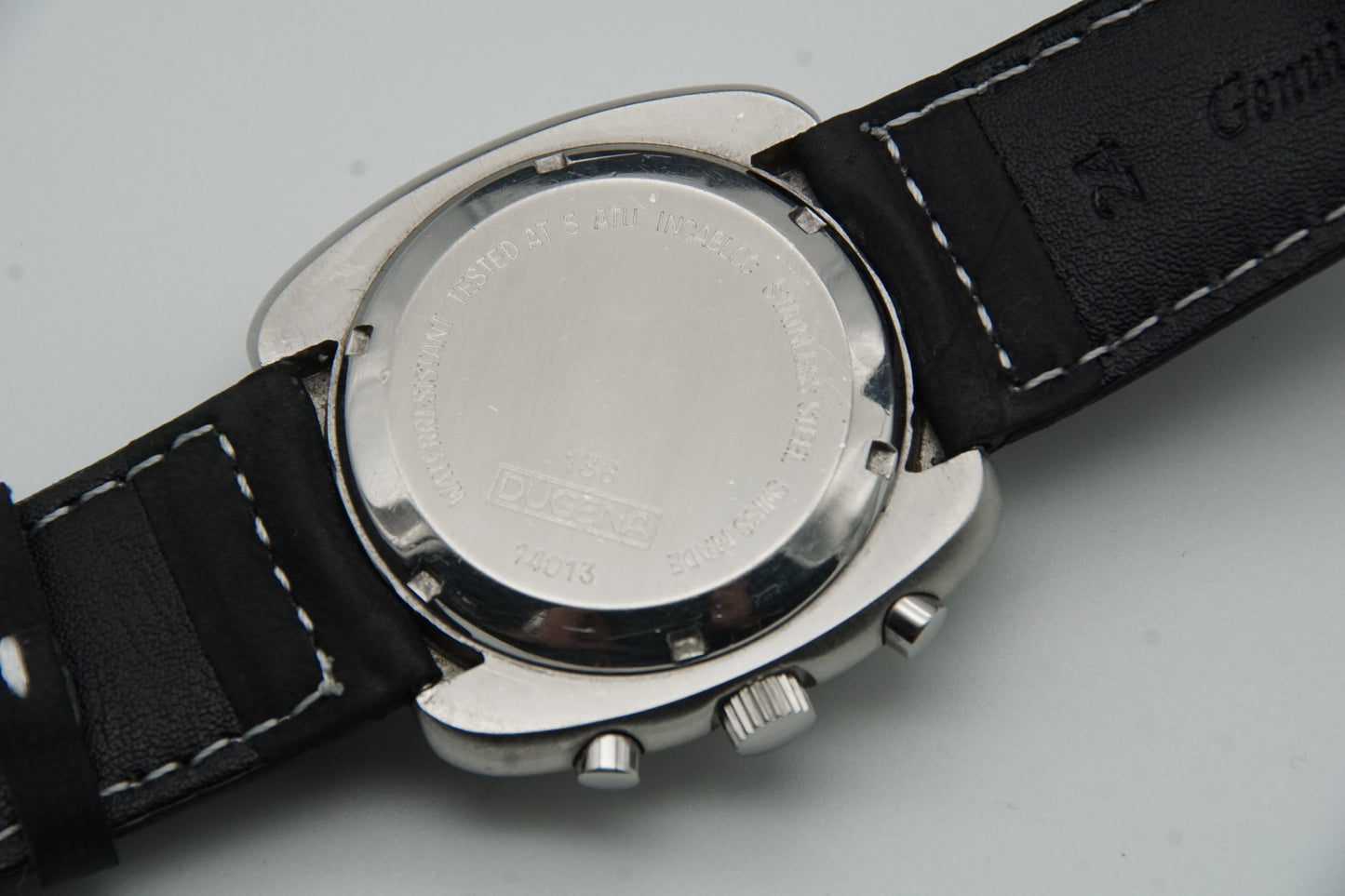 Vintage DUGENA Monaco STEEL CHRONO 1969 VALJOUX Cal.7734