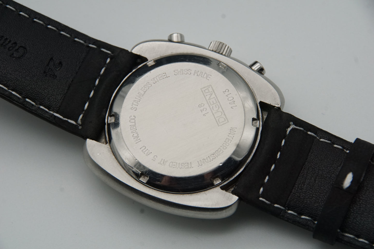 Vintage DUGENA Monaco STEEL CHRONO 1969 VALJOUX Cal.7734