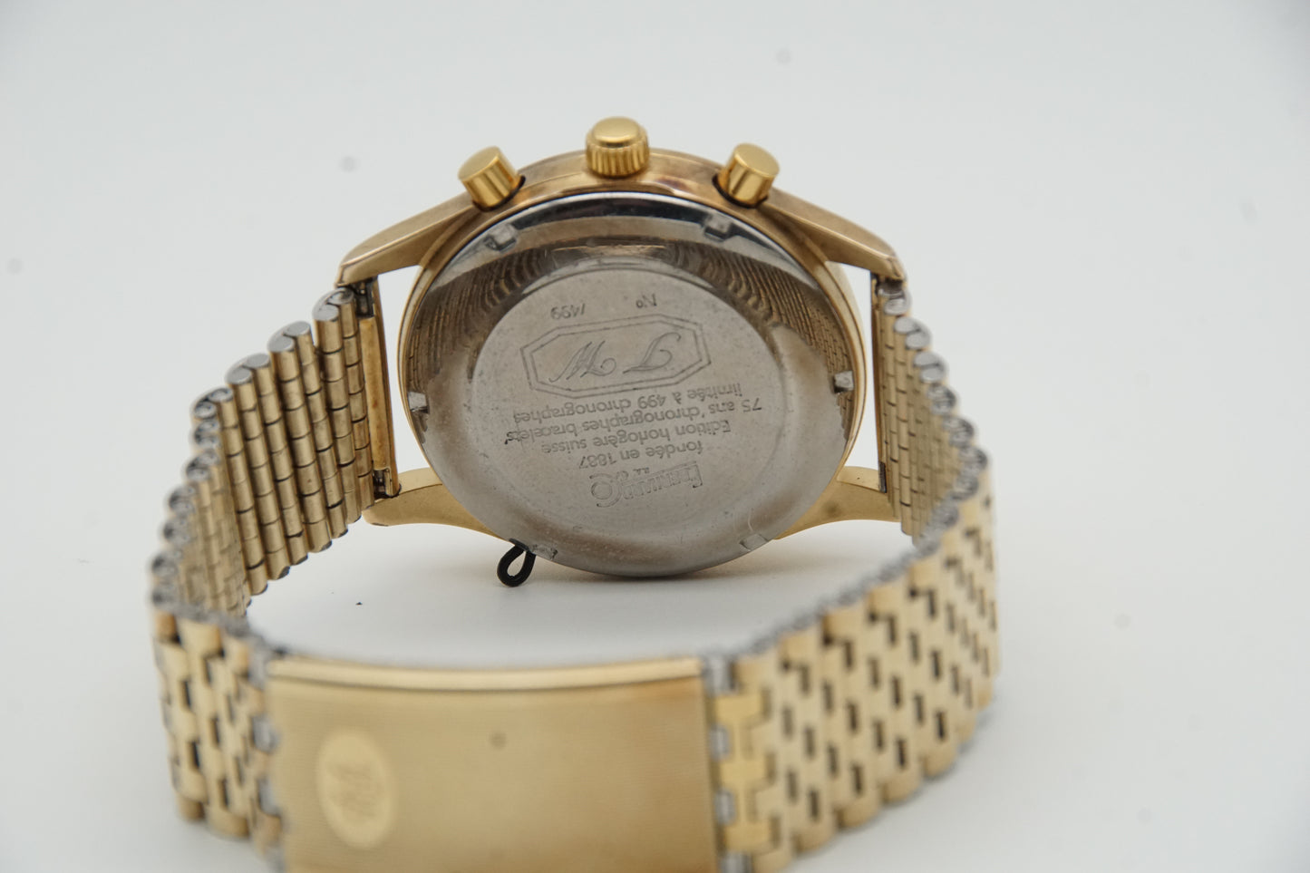 Eberhard &Co Chronograph Limited Edition Fondee Gold Plated Mondphase