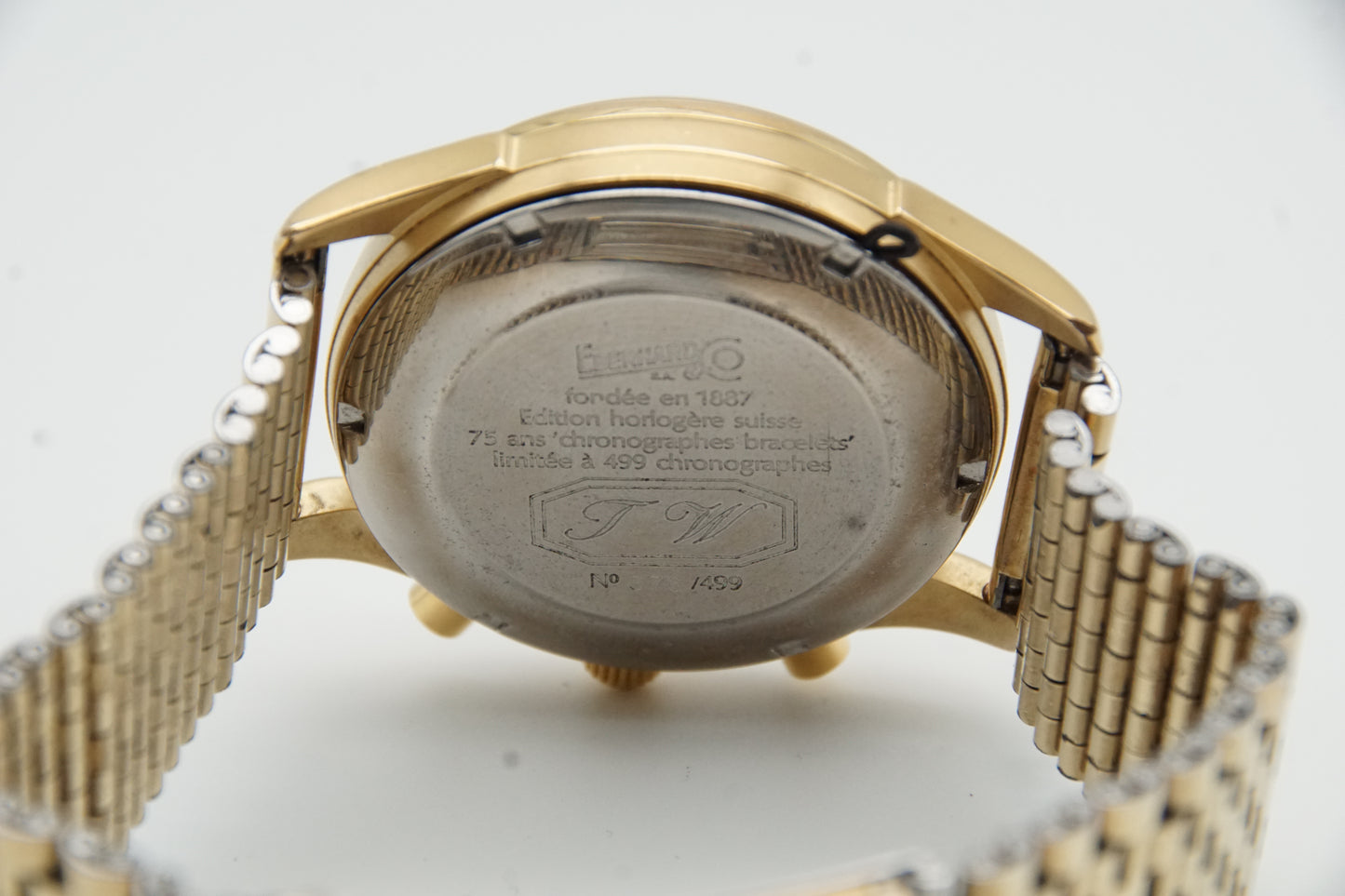 Eberhard &Co Chronograph Limited Edition Fondee Gold Plated Mondphase