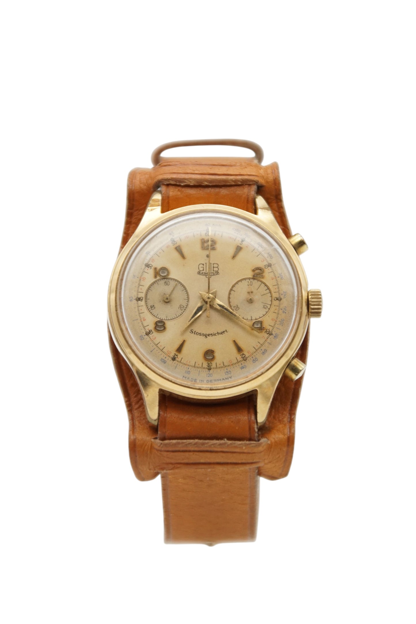 GUB-Glashütte Herrenarmbanduhr Chronograph Urofa Kaliber 64