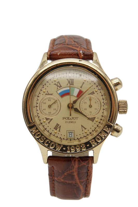 Poljot Moskau- Rom 1992 Chronograph Handaufz. 3133 Vintage