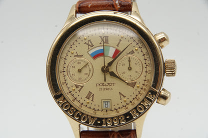 Poljot Moskau- Rom 1992 Chronograph Handaufz. 3133 Vintage