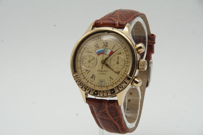 Poljot Moskau- Rom 1992 Chronograph Handaufz. 3133 Vintage