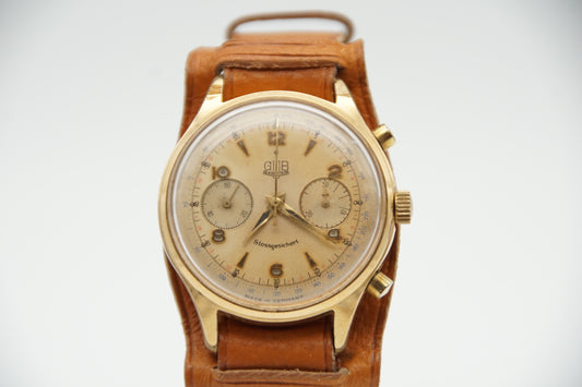 GUB-Glashütte Herrenarmbanduhr Chronograph Urofa Kaliber 64