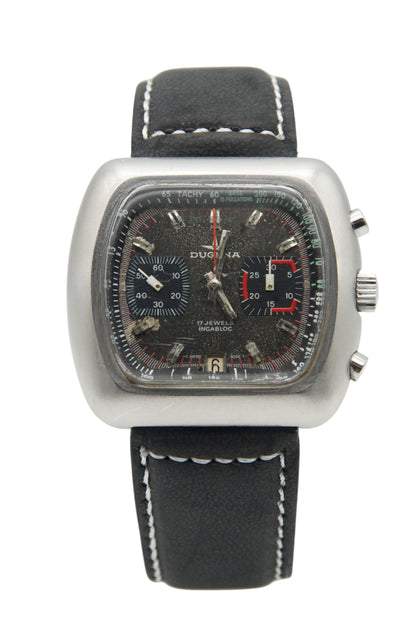 Vintage DUGENA Monaco STEEL CHRONO 1969 VALJOUX Cal.7734