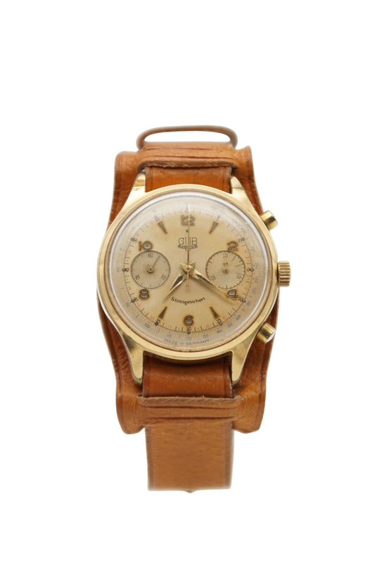 GUB-Glashütte Herrenarmbanduhr Chronograph Urofa Kaliber 64